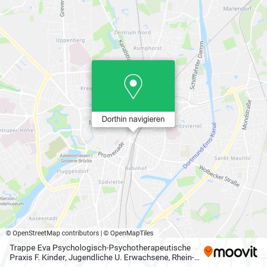 Trappe Eva Psychologisch-Psychotherapeutische Praxis F. Kinder, Jugendliche U. Erwachsene Karte