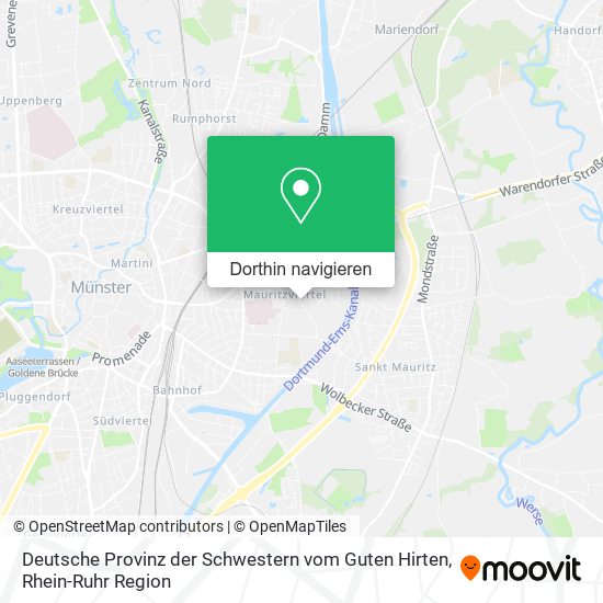Deutsche Provinz der Schwestern vom Guten Hirten Karte