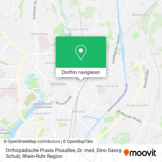 Orthopädische Praxis Piusallee, Dr. med. Dino Georg Schulz Karte