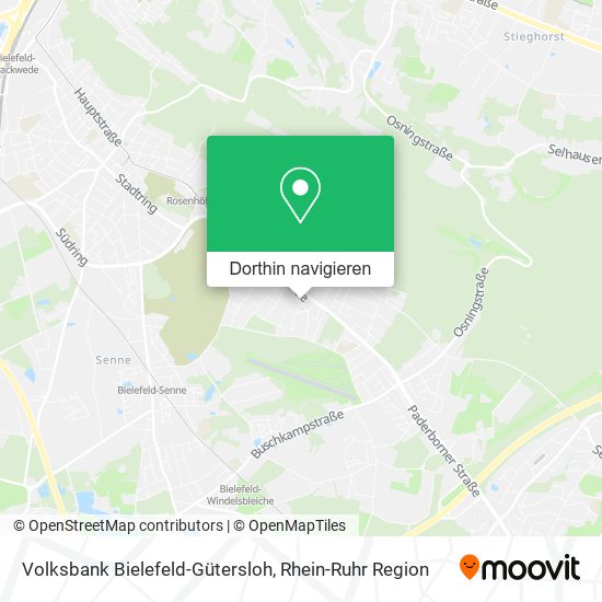 Volksbank Bielefeld-Gütersloh Karte