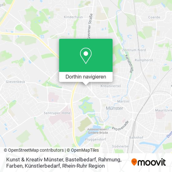 Kunst & Kreativ Münster, Bastelbedarf, Rahmung, Farben, Künstlerbedarf Karte