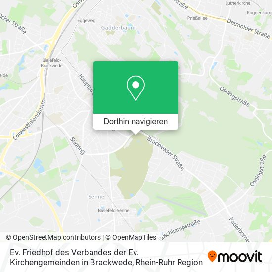 Ev. Friedhof des Verbandes der Ev. Kirchengemeinden in Brackwede Karte