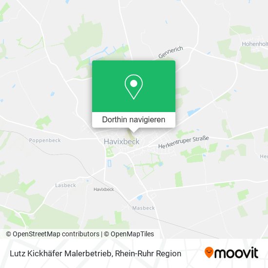 Lutz Kickhäfer Malerbetrieb Karte