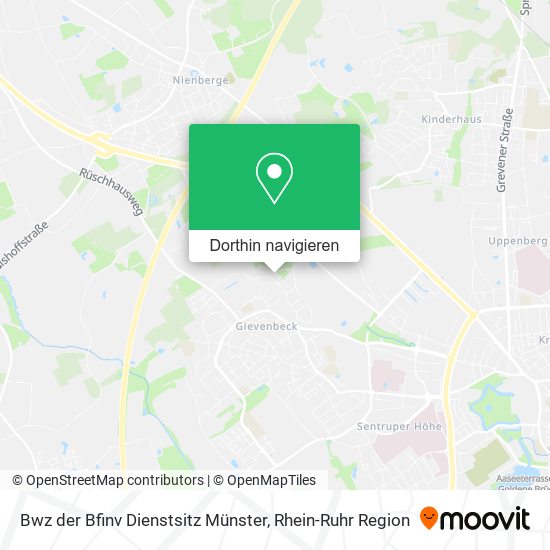 Bwz der Bfinv Dienstsitz Münster Karte