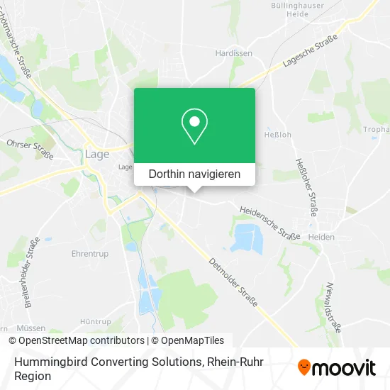 Hummingbird Converting Solutions Karte