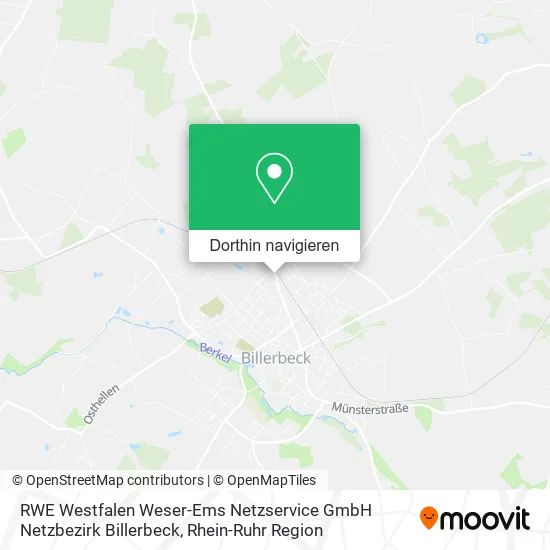 RWE Westfalen Weser-Ems Netzservice GmbH Netzbezirk Billerbeck Karte