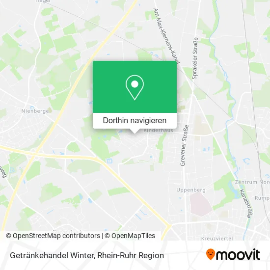 Getränkehandel Winter Karte