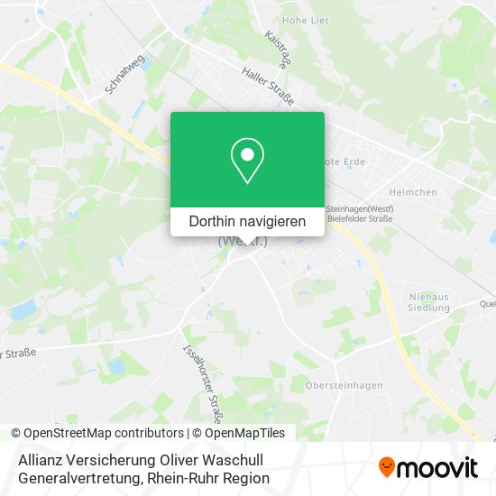 Allianz Versicherung Oliver Waschull Generalvertretung Karte