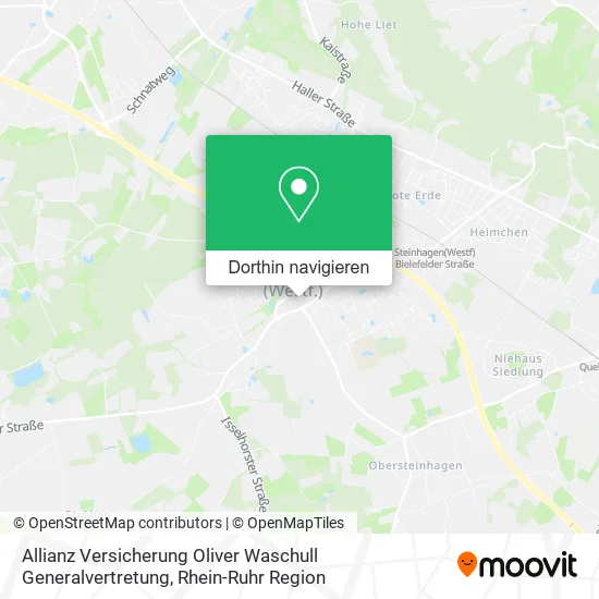 Allianz Versicherung Oliver Waschull Generalvertretung Karte