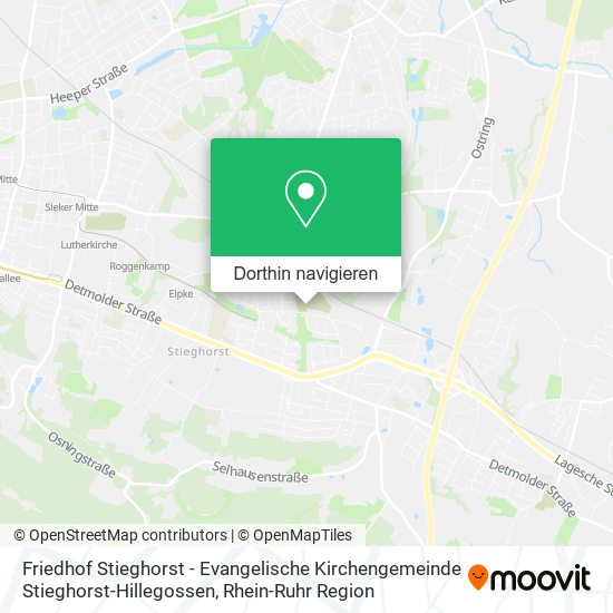 Friedhof Stieghorst - Evangelische Kirchengemeinde Stieghorst-Hillegossen Karte