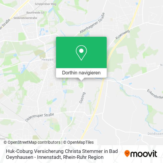 Huk-Coburg Versicherung Christa Stemmer in Bad Oeynhausen - Innenstadt Karte