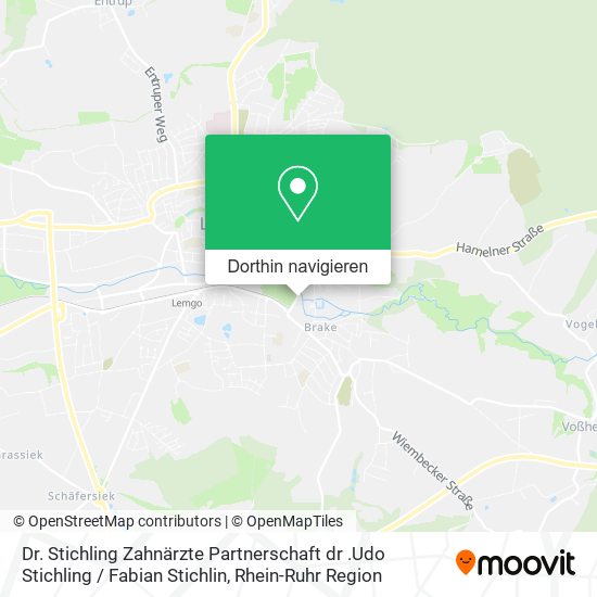 Dr. Stichling Zahnärzte Partnerschaft dr .Udo Stichling / Fabian Stichlin Karte