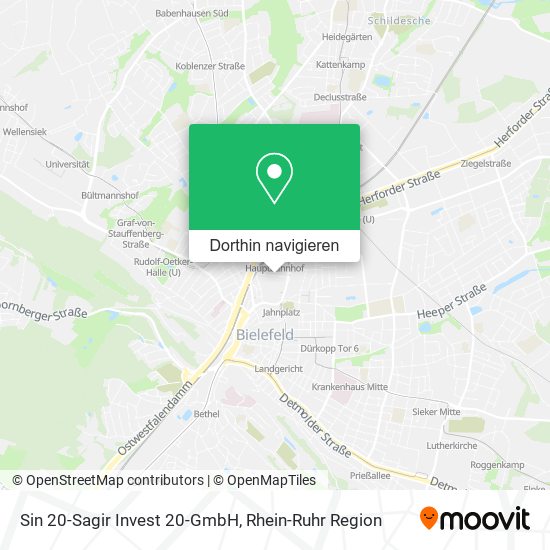 Sin 20-Sagir Invest 20-GmbH Karte