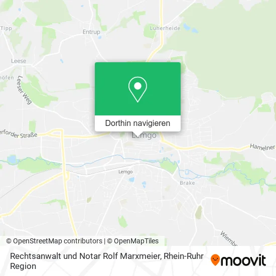 Rechtsanwalt und Notar Rolf Marxmeier Karte