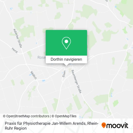 Praxis für Physiotherapie Jan-Willem Arends Karte