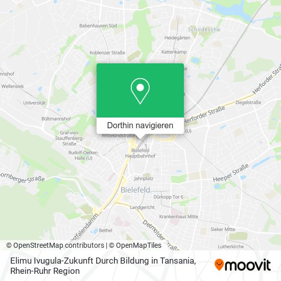 Elimu Ivugula-Zukunft Durch Bildung in Tansania Karte