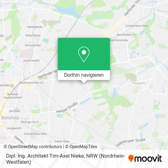 Dipl. Ing. Architekt Tim-Axel Nieke Karte