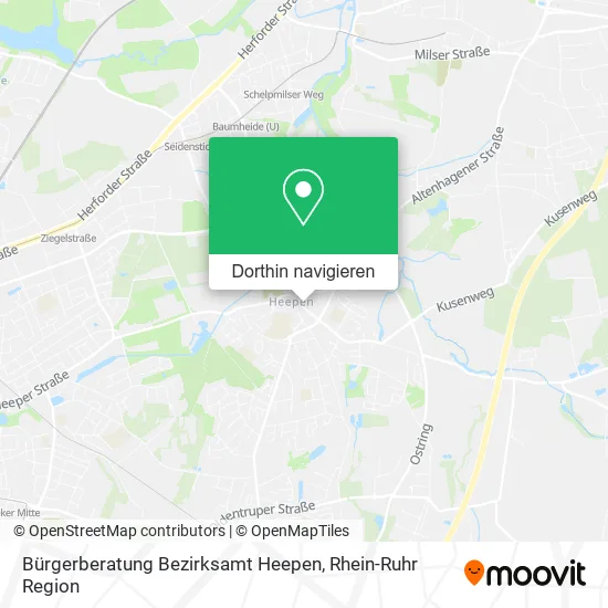 Bürgerberatung Bezirksamt Heepen Karte