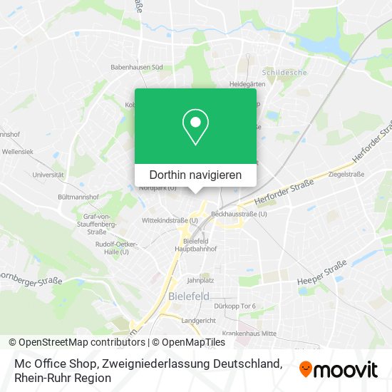 Mc Office Shop, Zweigniederlassung Deutschland Karte