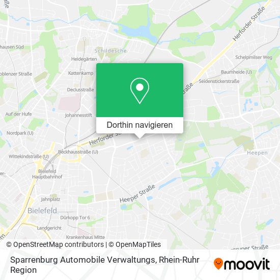 Sparrenburg Automobile Verwaltungs Karte