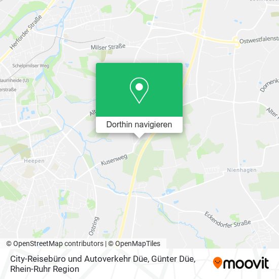City-Reisebüro und Autoverkehr Düe, Günter Düe Karte