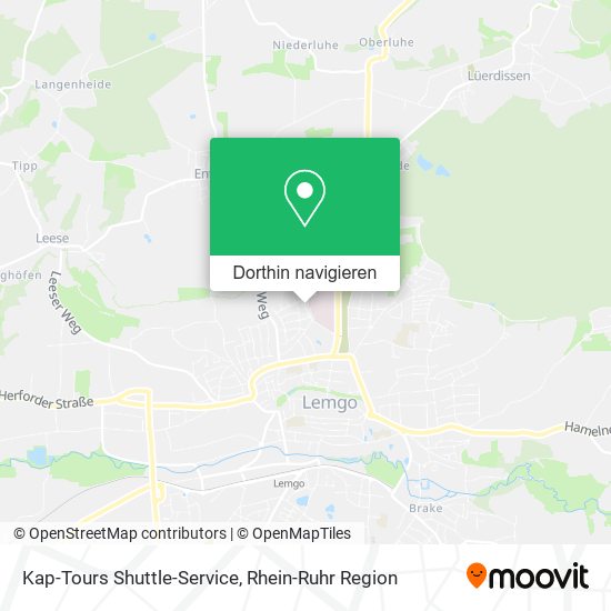 Kap-Tours Shuttle-Service Karte