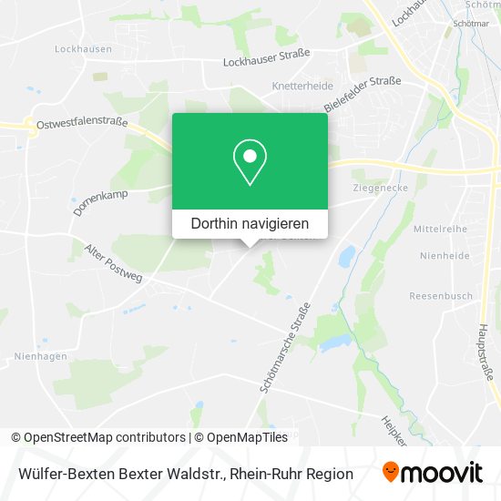 Wülfer-Bexten Bexter Waldstr. Karte