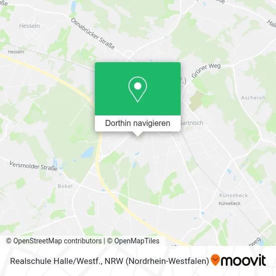 Realschule Halle/Westf. Karte