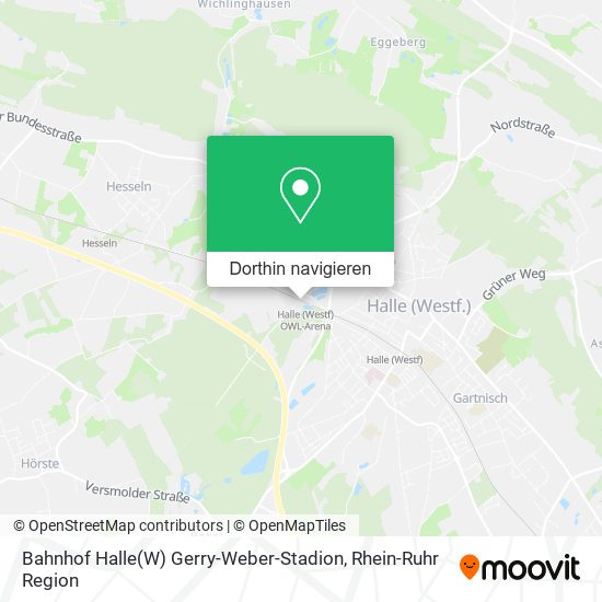 Bahnhof Halle(W) Gerry-Weber-Stadion Karte