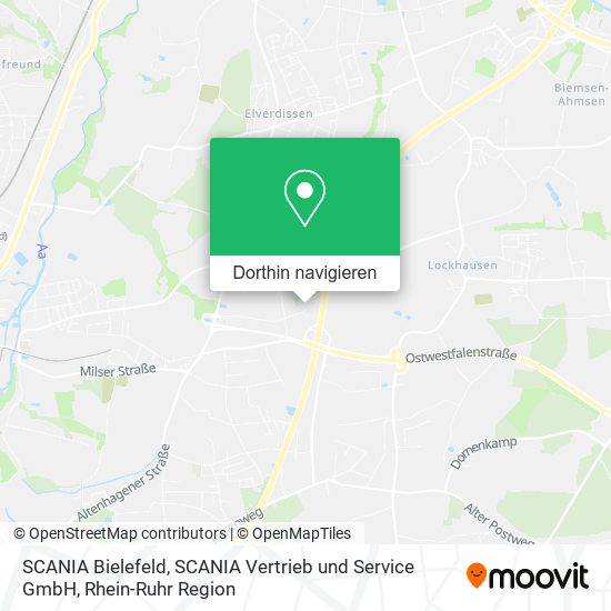 SCANIA Bielefeld, SCANIA Vertrieb und Service GmbH Karte