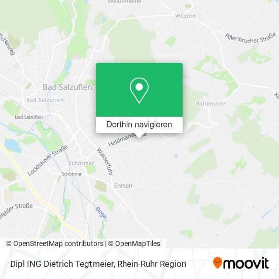 Dipl ING Dietrich Tegtmeier Karte