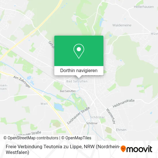 Freie Verbindung Teutonia zu Lippe Karte