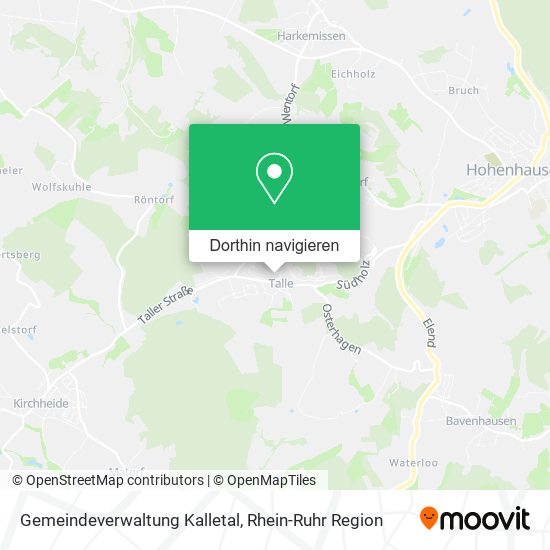 Gemeindeverwaltung Kalletal Karte
