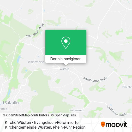 Kirche Wüsten - Evangelisch-Reformierte Kirchengemeinde Wüsten Karte