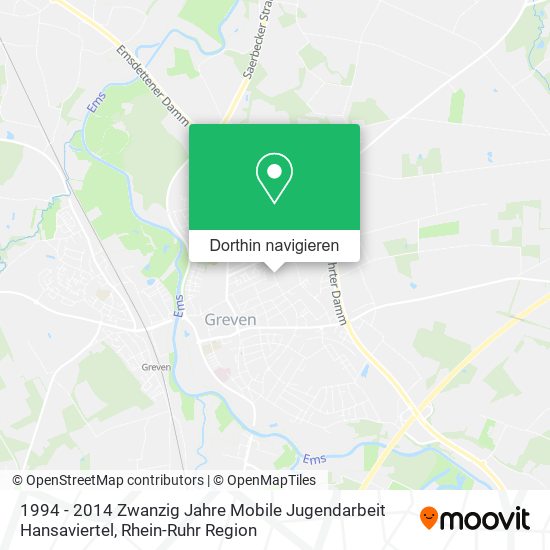 1994 - 2014 Zwanzig Jahre Mobile Jugendarbeit Hansaviertel Karte