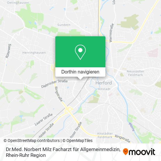 Dr.Med. Norbert Milz Facharzt für Allgemeinmedizin Karte