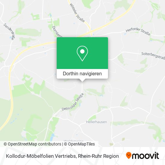 Kollodur-Möbelfolien Vertriebs Karte