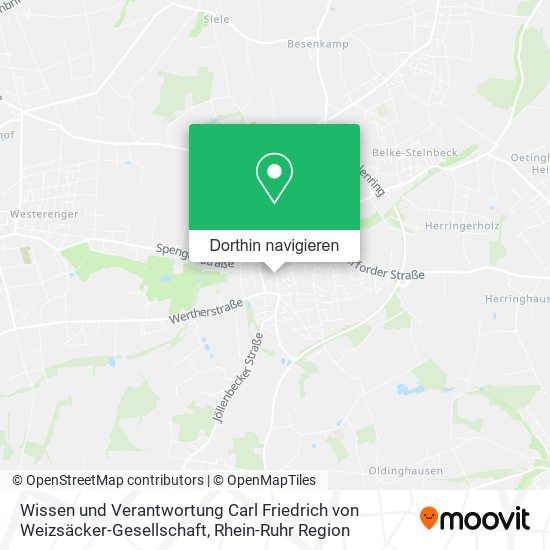 Wissen und Verantwortung Carl Friedrich von Weizsäcker-Gesellschaft Karte