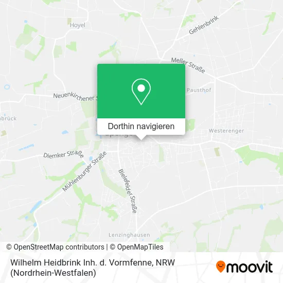 Wilhelm Heidbrink Inh. d. Vormfenne Karte