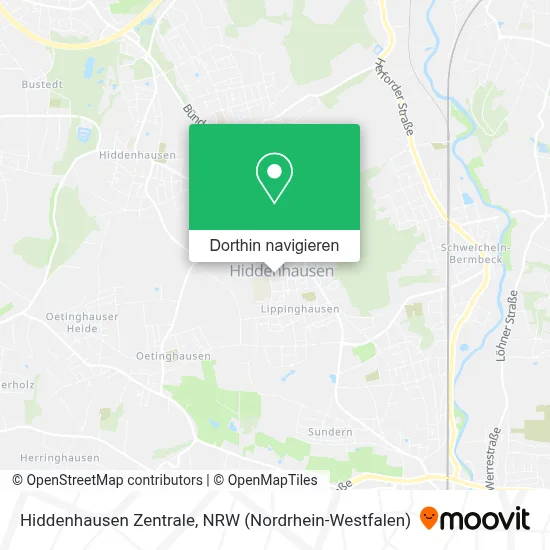 Hiddenhausen Zentrale Karte