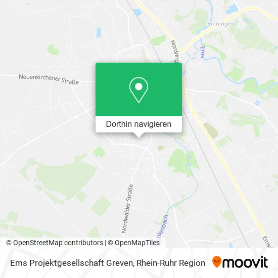 Ems Projektgesellschaft Greven Karte
