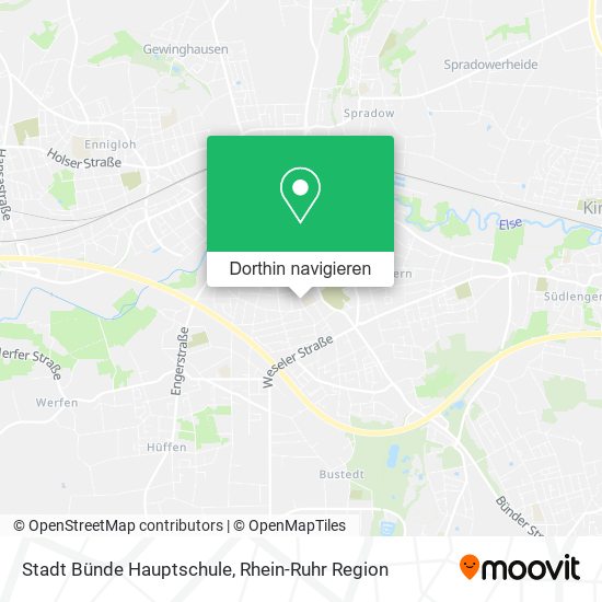 Stadt Bünde Hauptschule Karte