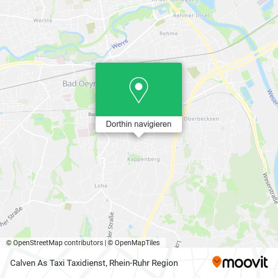 Calven As Taxi Taxidienst Karte