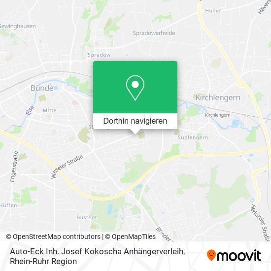Auto-Eck Inh. Josef Kokoscha Anhängerverleih Karte