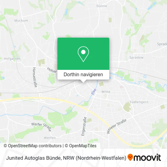 Junited Autoglas Bünde Karte