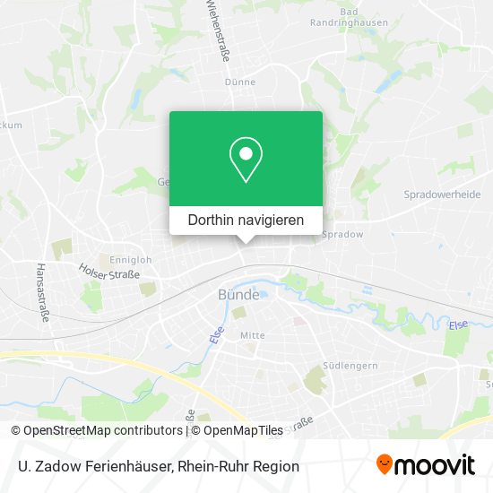 U. Zadow Ferienhäuser Karte