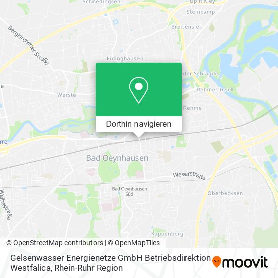 Gelsenwasser Energienetze GmbH Betriebsdirektion Westfalica Karte