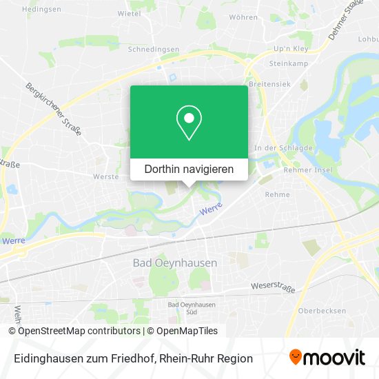 Eidinghausen zum Friedhof Karte