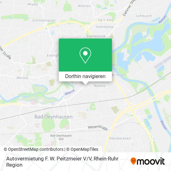 Autovermietung F. W. Peitzmeier V / V Karte