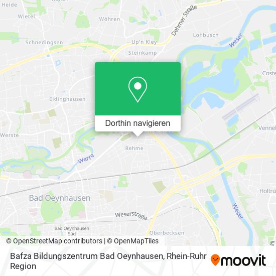 Bafza Bildungszentrum Bad Oeynhausen Karte